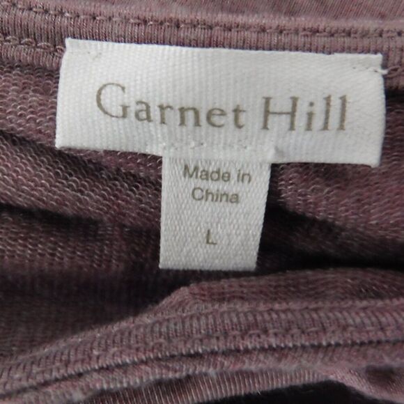 Garnet Hill Jersey Dress Sleeveless Purple MIdi Size Large - Picture 3 of 6